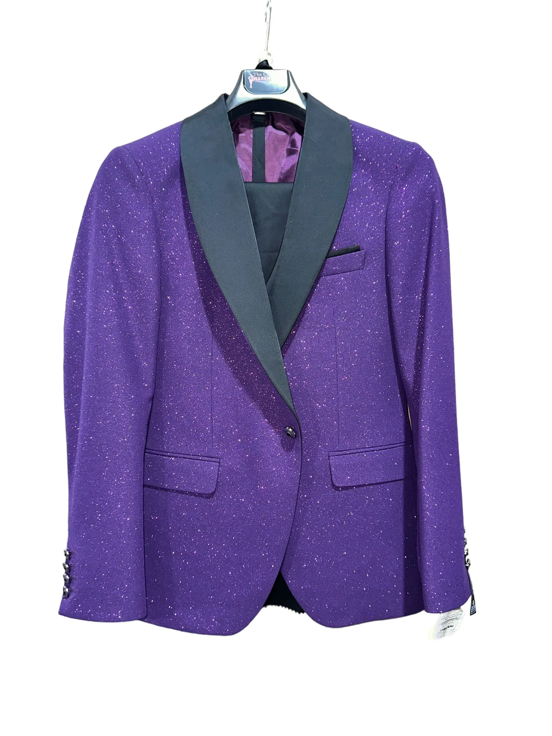4pc Glitter Tuxedo | Diamond Cut | Shawl Lapel