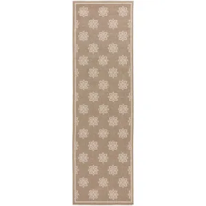Alfresco Finish Taupe/Beige Runner Rug