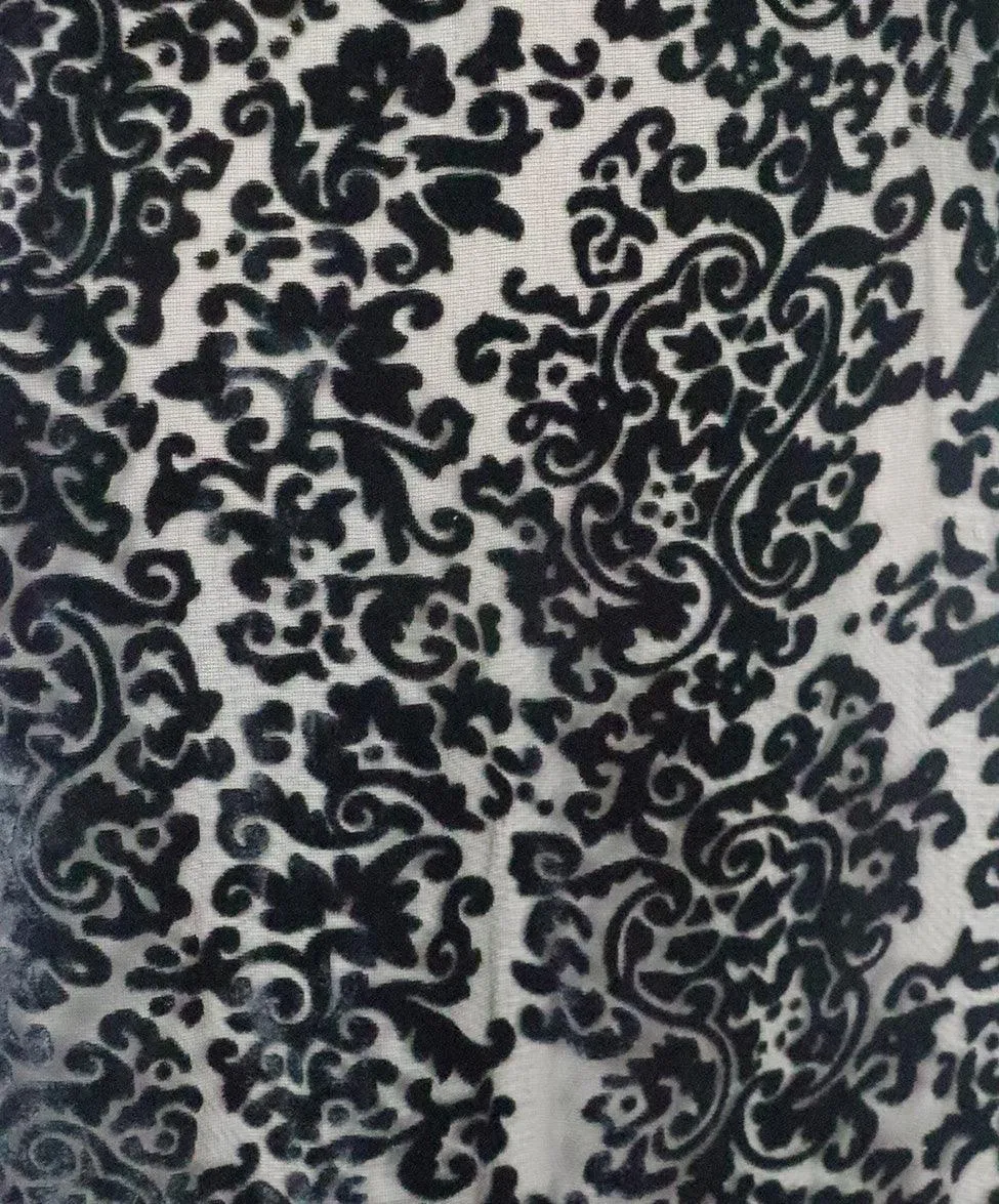 Alice   Olivia Black Cut Velvet Dress sz 0