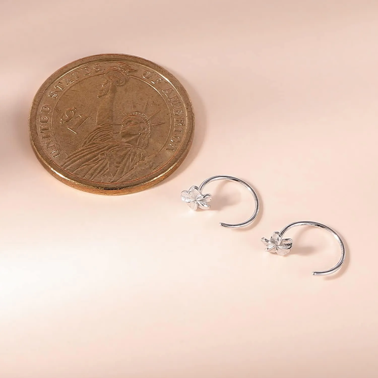 AoedeJ Half Hoop Earrings 925 Sterling Silver Tiny Huggie Hoop Small Comfy Half Hoop C Hoop Earrings for Women