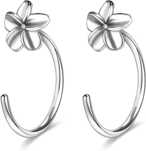 AoedeJ Half Hoop Earrings 925 Sterling Silver Tiny Huggie Hoop Small Comfy Half Hoop C Hoop Earrings for Women