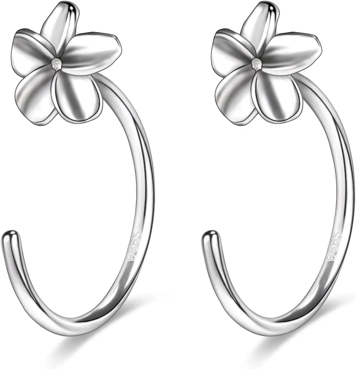 AoedeJ Half Hoop Earrings 925 Sterling Silver Tiny Huggie Hoop Small Comfy Half Hoop C Hoop Earrings for Women