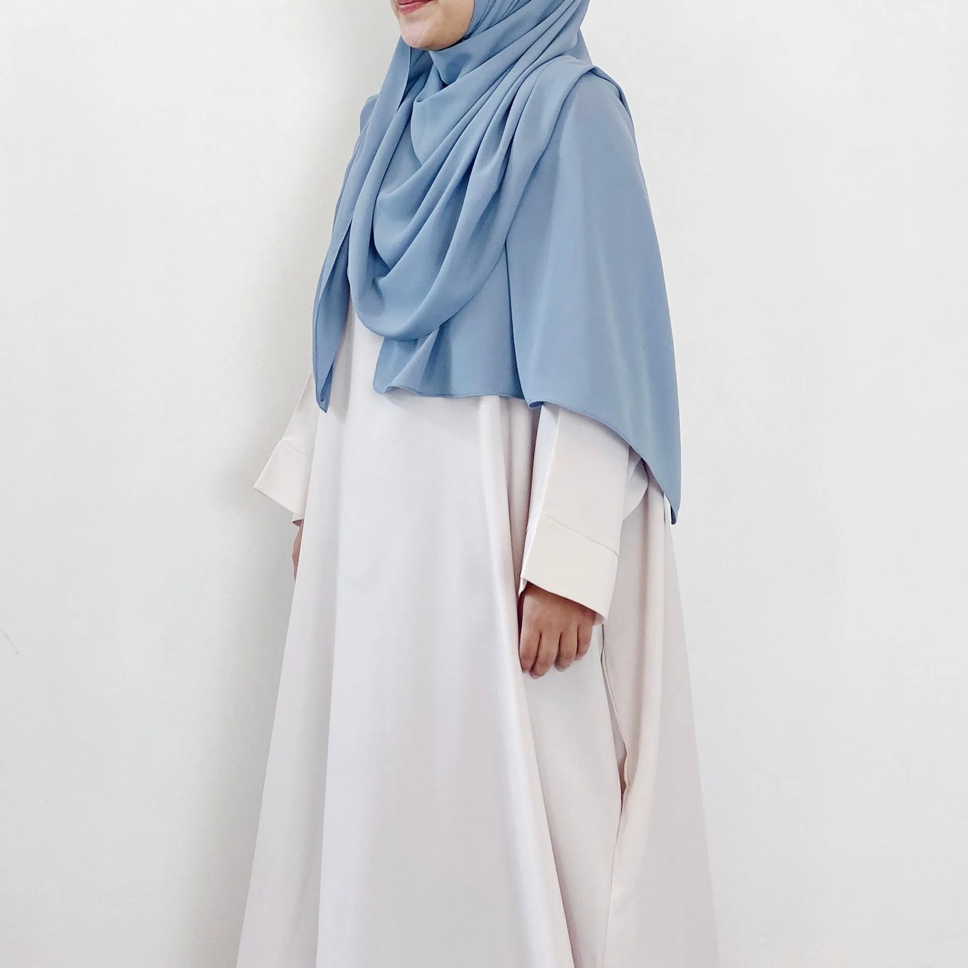 AS/IS - Premium Chiffon : Dusty Blue