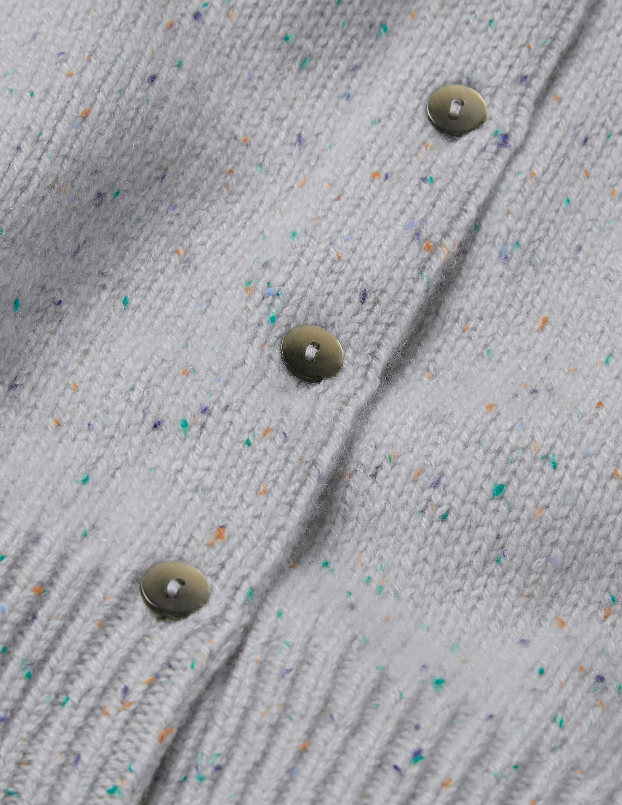 Beaufort Cashmere Cardigan-Winter Slate Nep