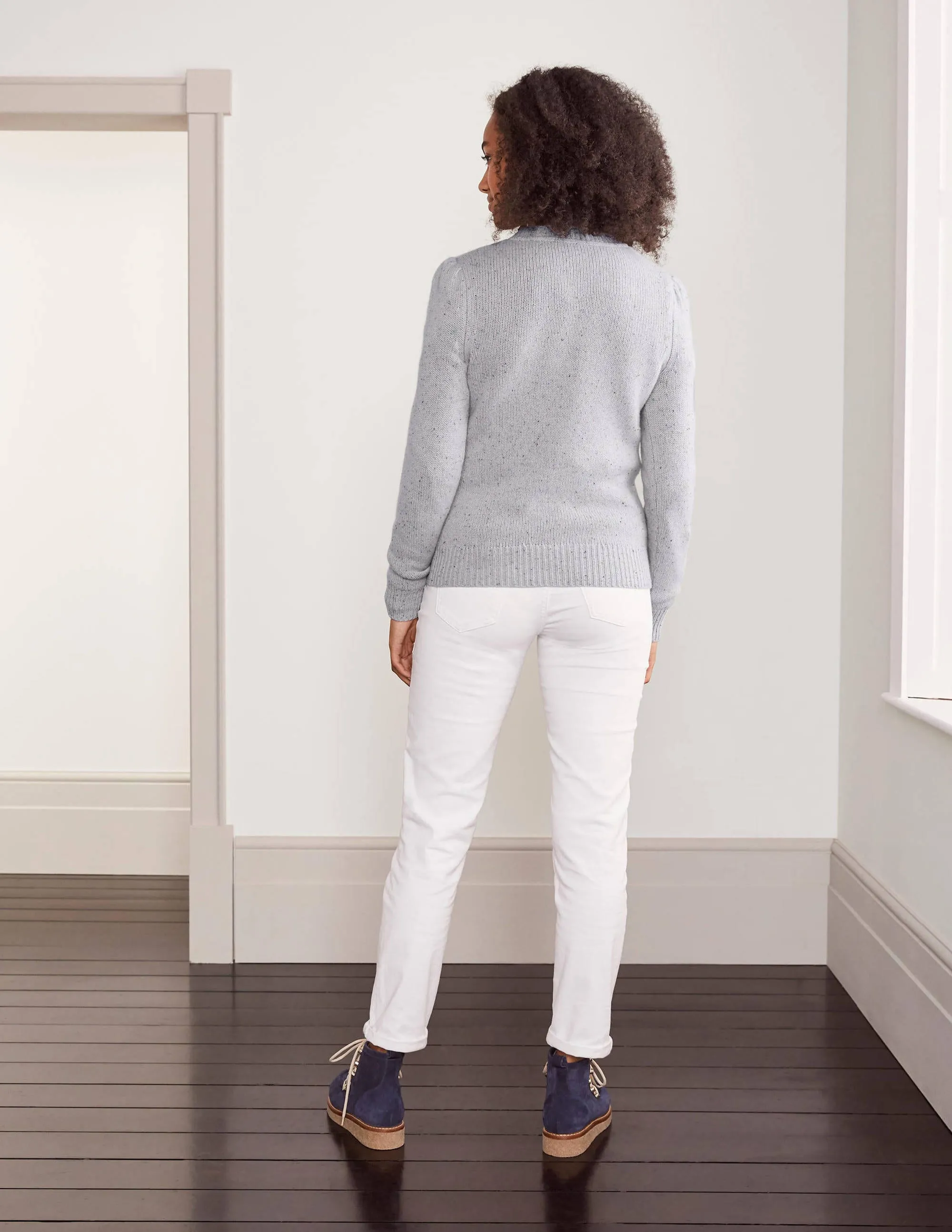 Beaufort Cashmere Cardigan-Winter Slate Nep