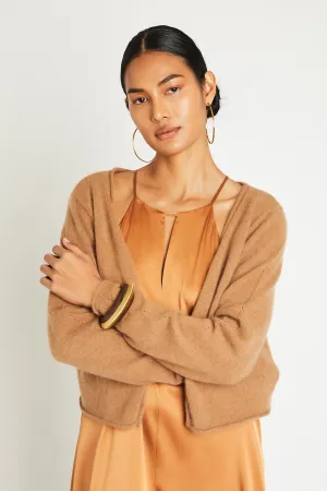   Beryll Katharine Cashmere Cropped Cardigan | Camel