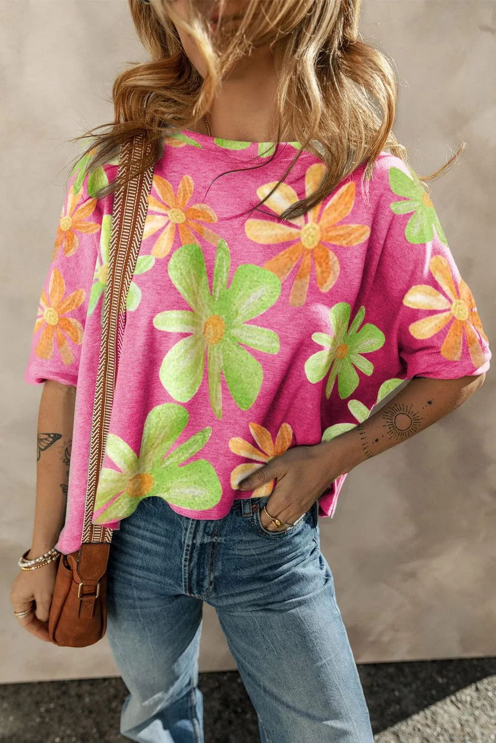 Bohemian Style Floral Tee