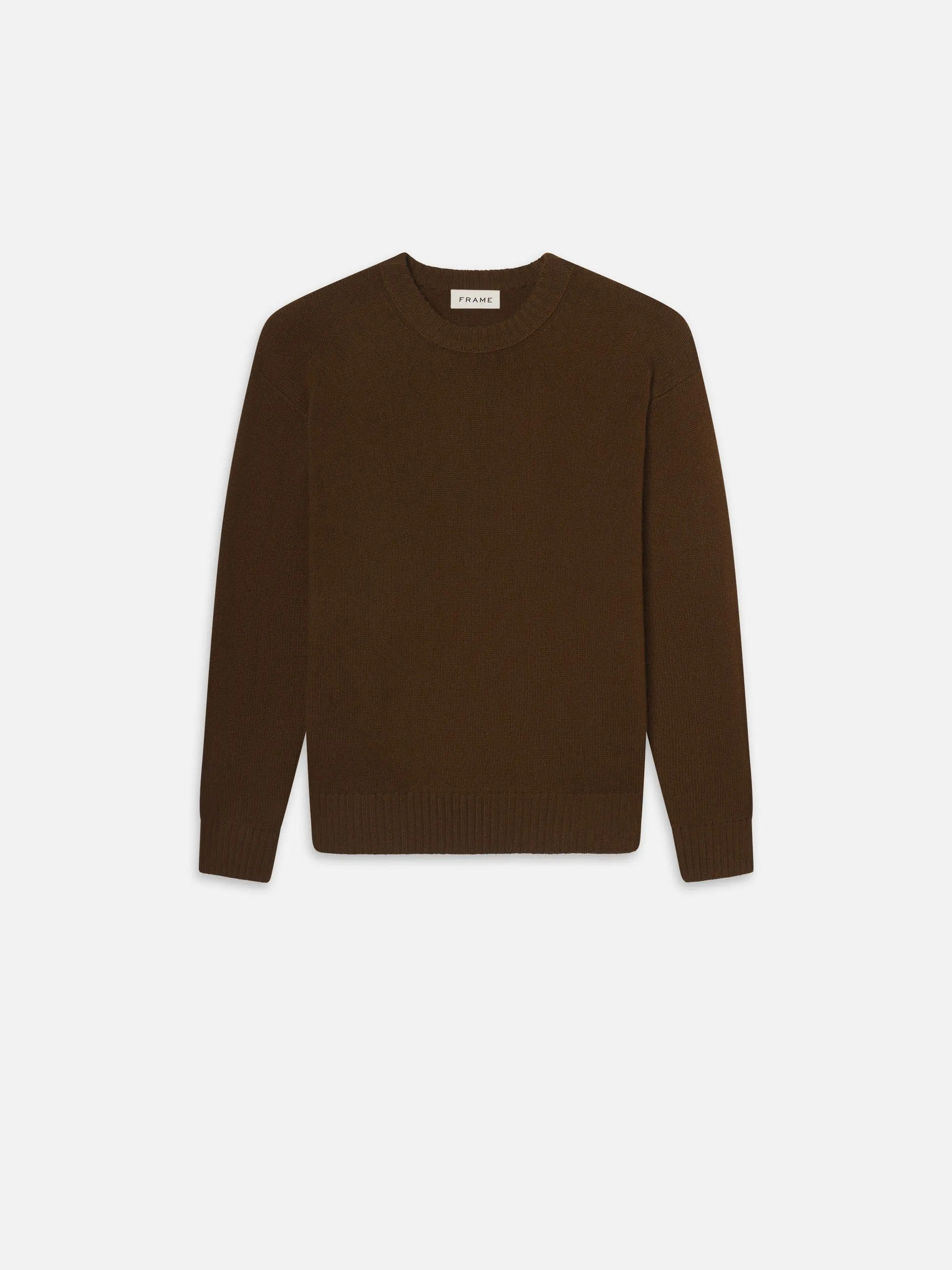 Cashmere Crewneck Sweater -- Dark Camel