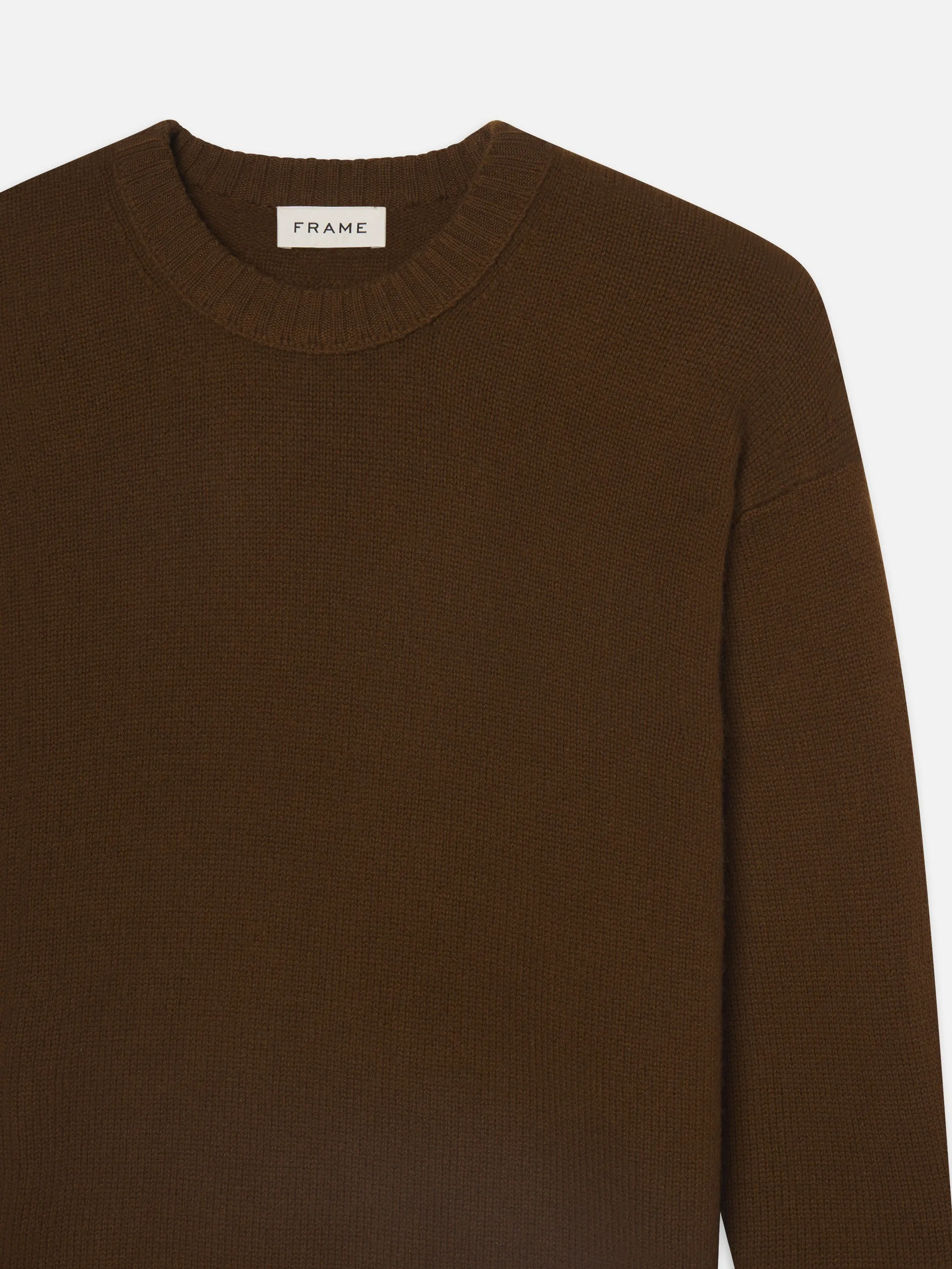 Cashmere Crewneck Sweater -- Dark Camel