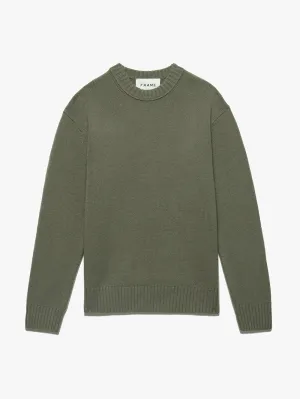 Cashmere Crewneck Sweater -- Khaki Green