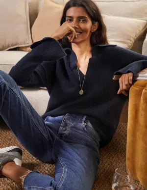 Cathryn Cashmere Jumper-Navy