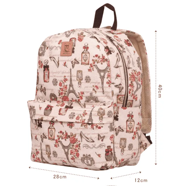 Classic Water-resistant Backpack / Daypack - Kittens & Keys Series