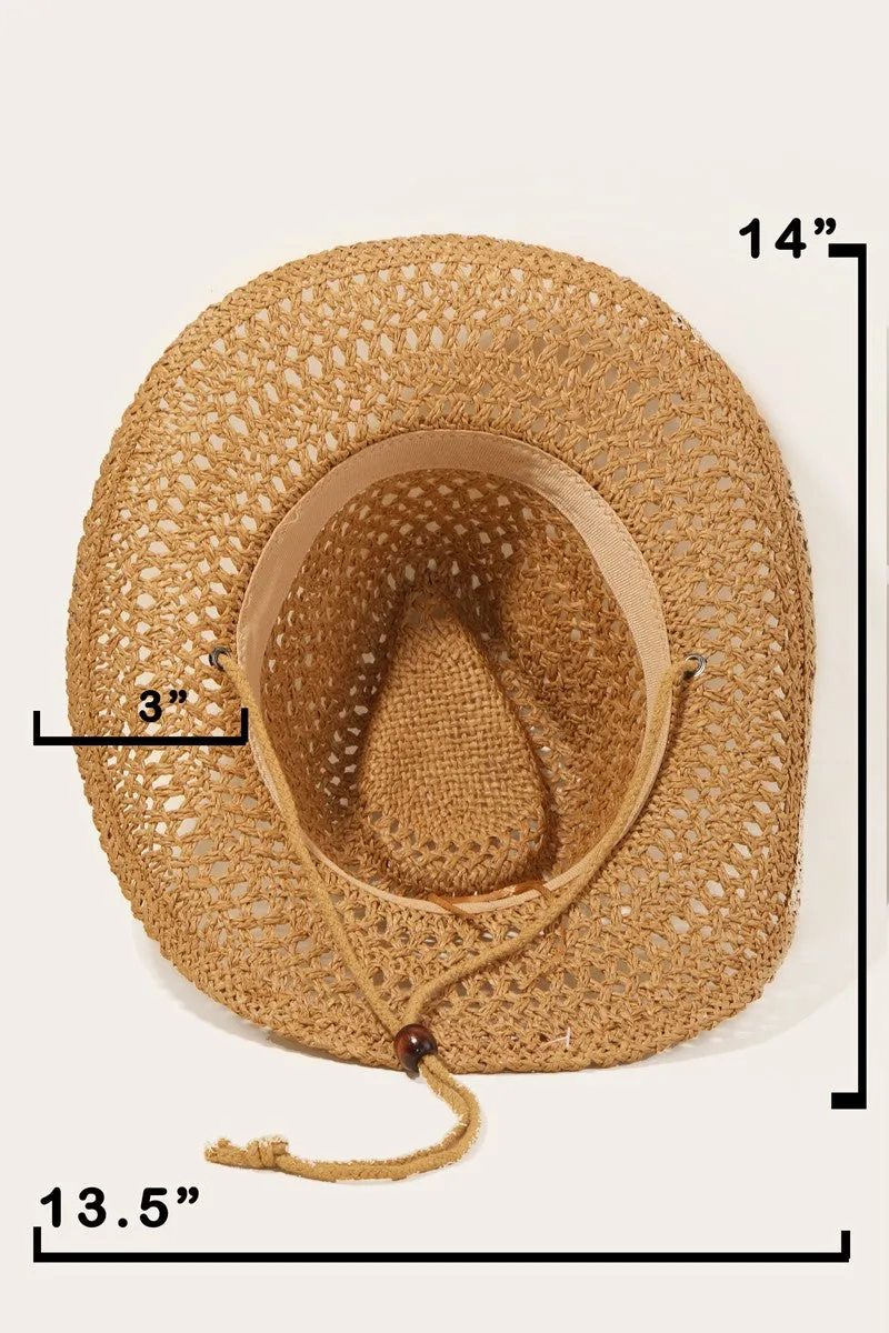 Cowgirl Hat With Straw Strap