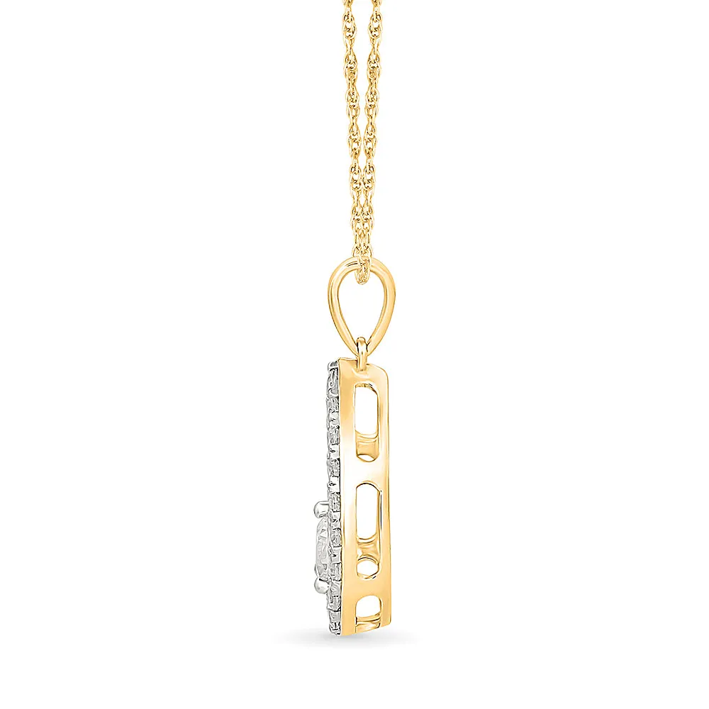 Dancing Pear-Shaped Diamond Pendant
