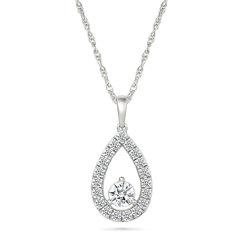 Dancing Pear-Shaped Diamond Pendant
