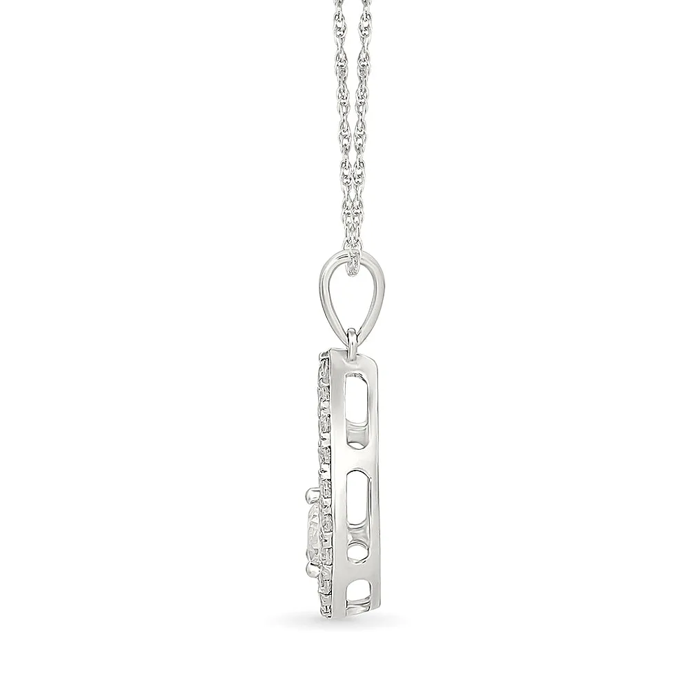 Dancing Pear-Shaped Diamond Pendant