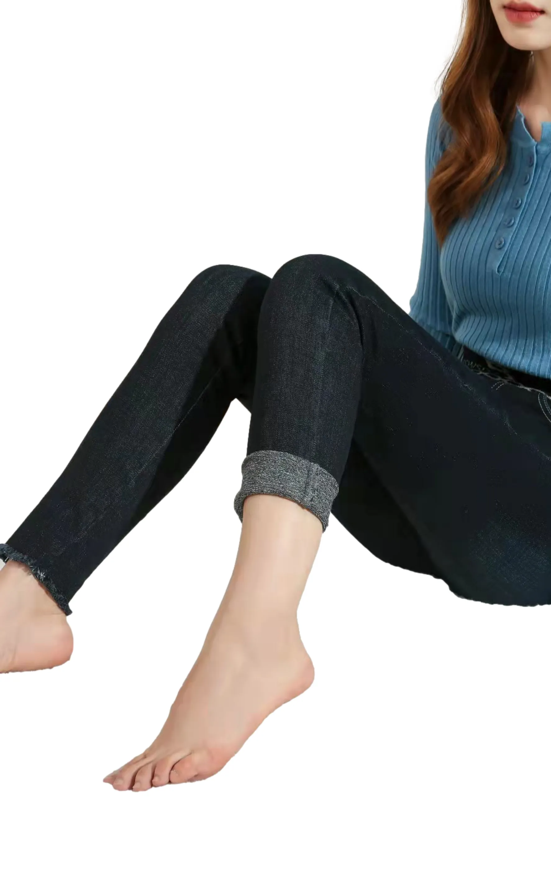 Edgy Beauty Velvet Jeggings #72108