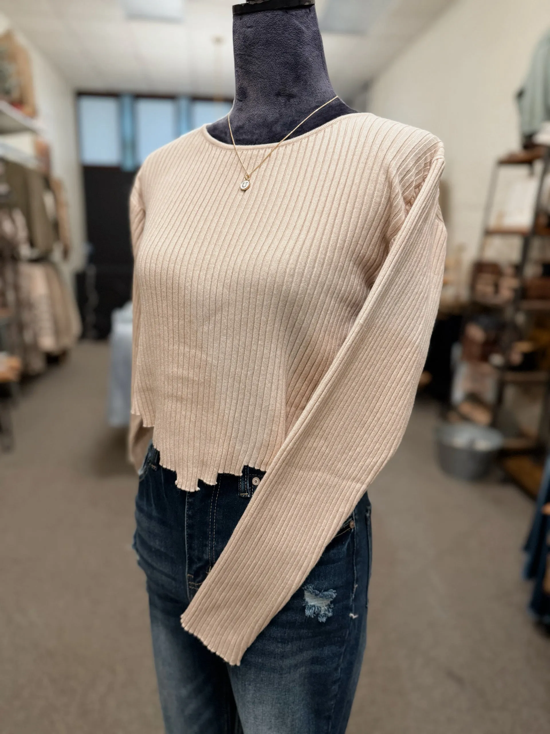 Edgy Ribbed Sweater