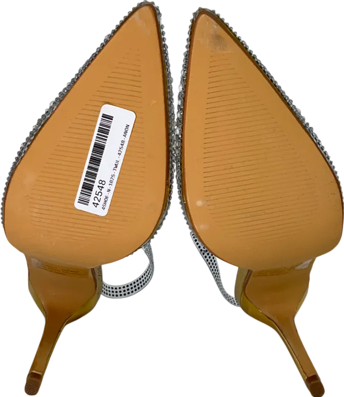 Ego gold Diamante Perspex Slingback Court Heel UK 4 EU 37 