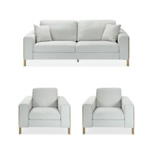 ELLA GREIGE CHENILLE LIVING SET