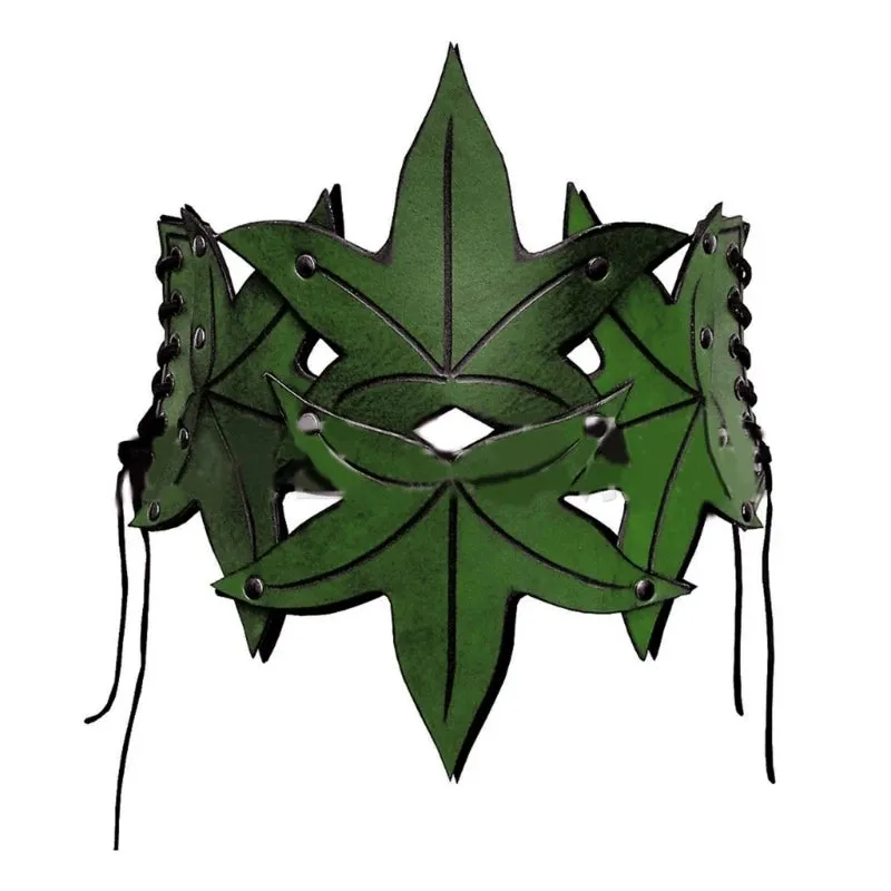 Elven Leaves Wide Waist Belt Medieval Cinch Belt with Adjustable Straps