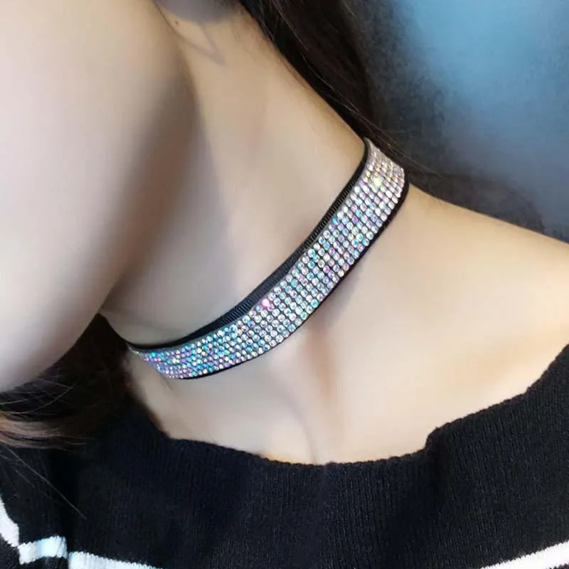 Fashion Multicolour Full Crystal Bridal Necklaces | Bridelily