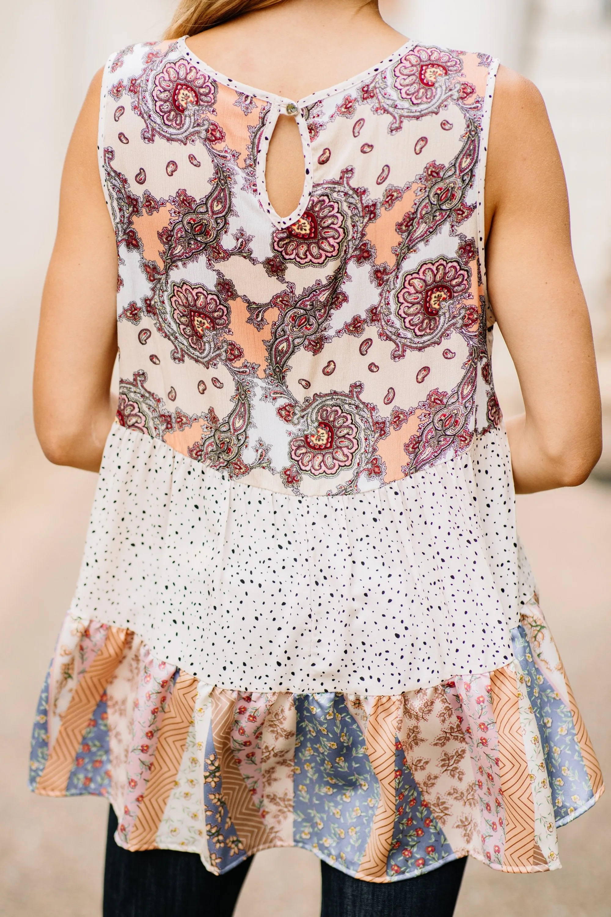 Feeling Bold Tank Brown Colorblock Tank