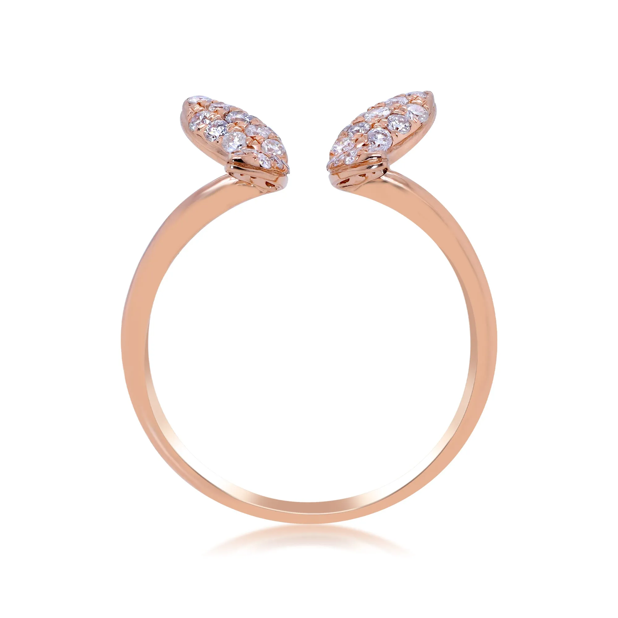 Flora 14K Rose Gold Round-Cut White Diamond Ring