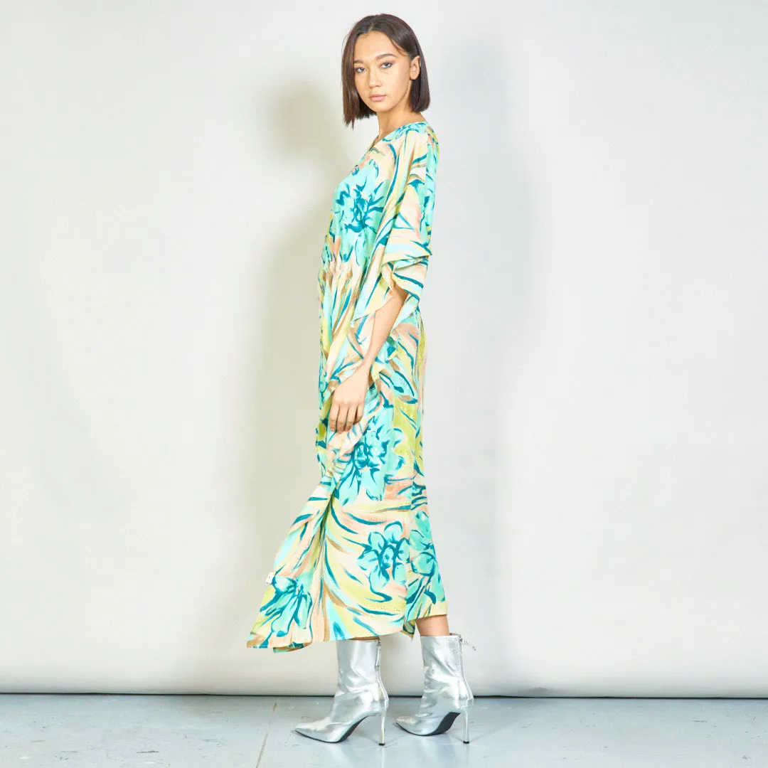 Floral print kaftan maxi dress wholesale