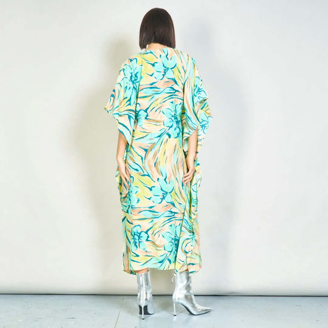 Floral print kaftan maxi dress wholesale