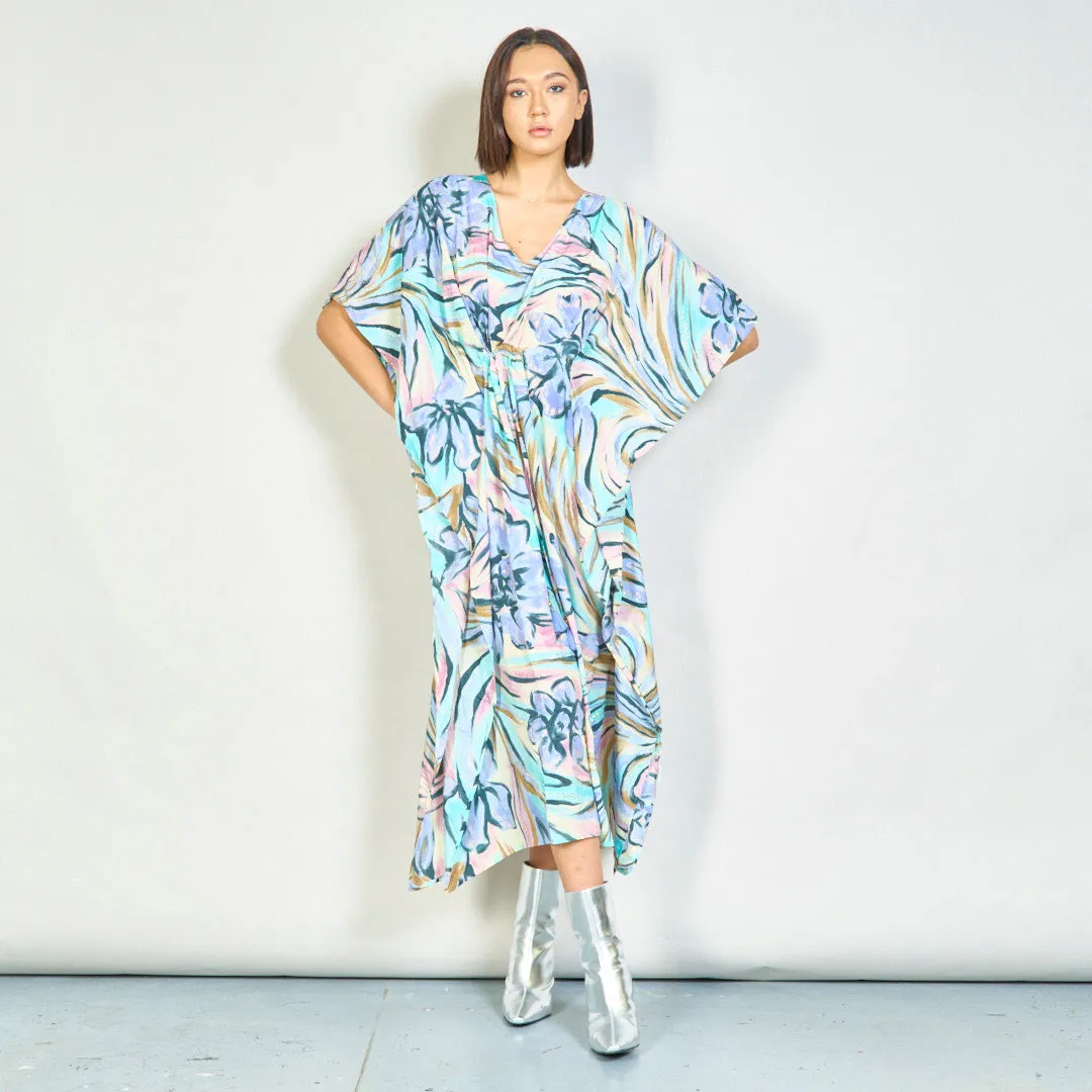 Floral print kaftan maxi dress wholesale