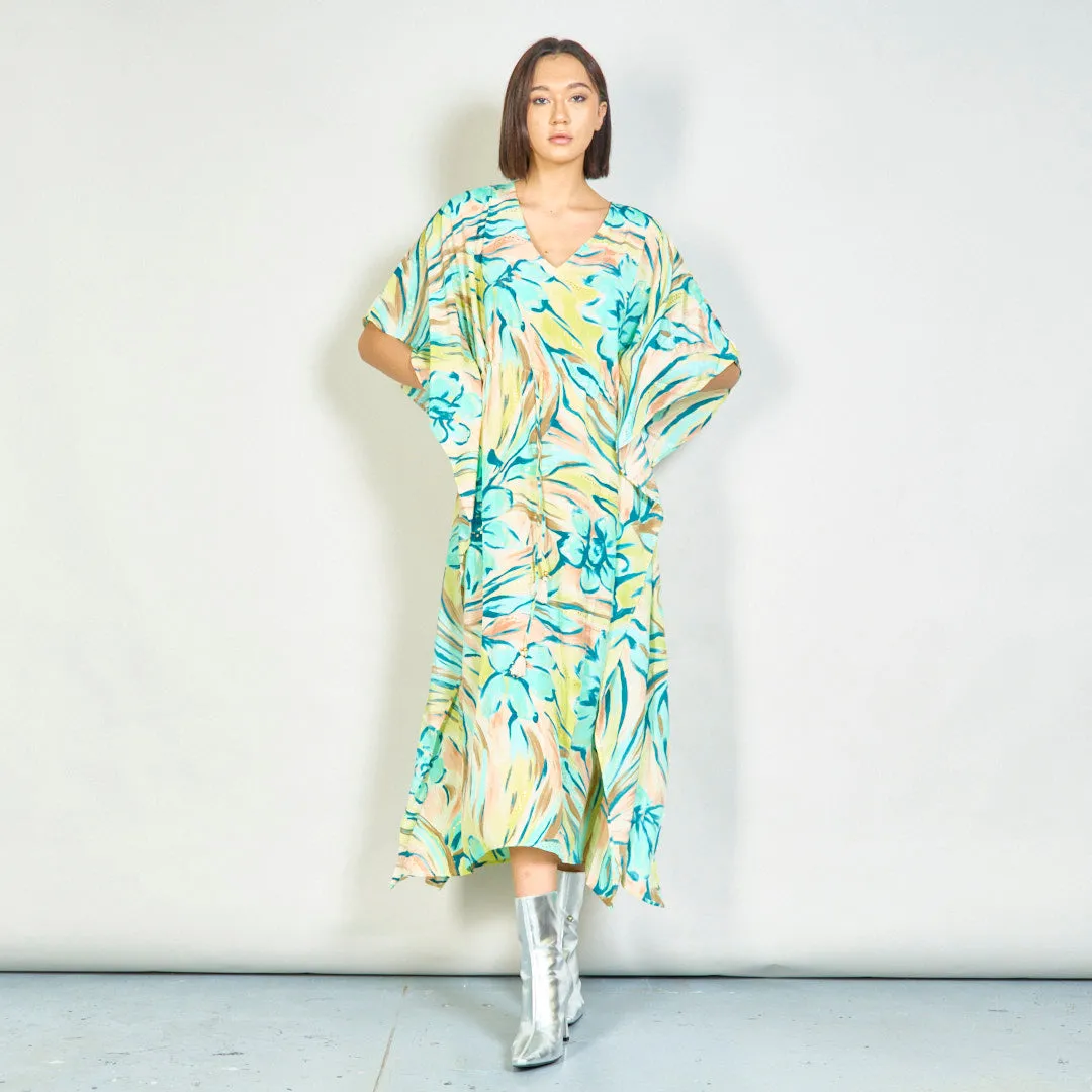 Floral print kaftan maxi dress wholesale