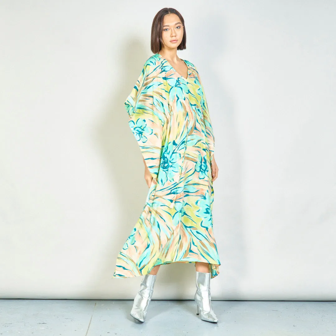 Floral print kaftan maxi dress wholesale