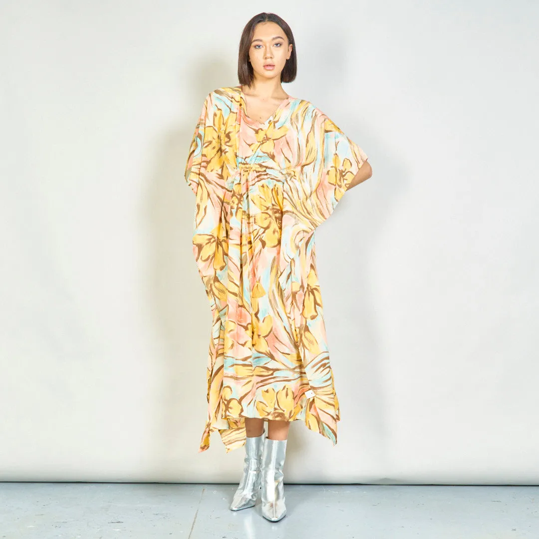 Floral print kaftan maxi dress wholesale