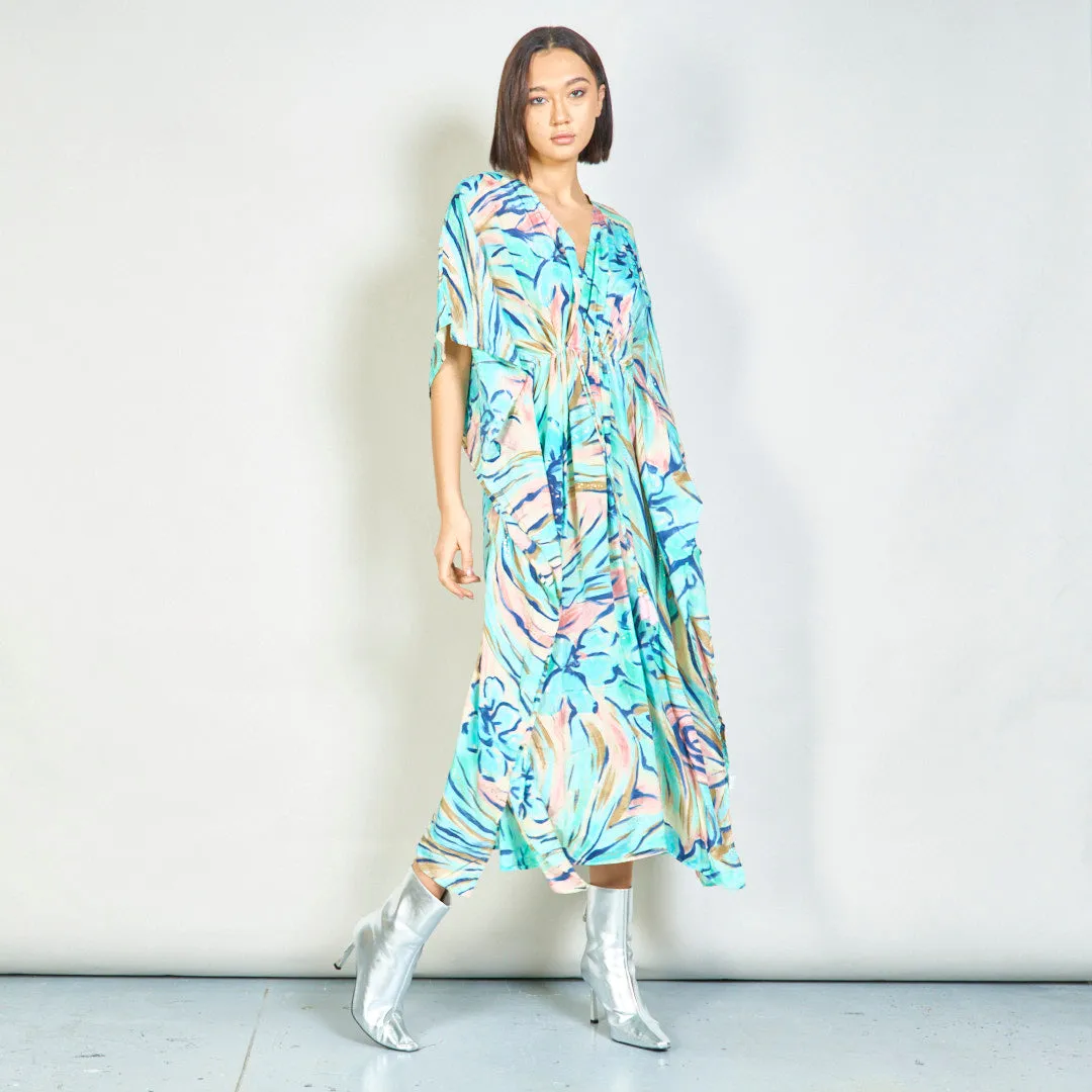 Floral print kaftan maxi dress wholesale