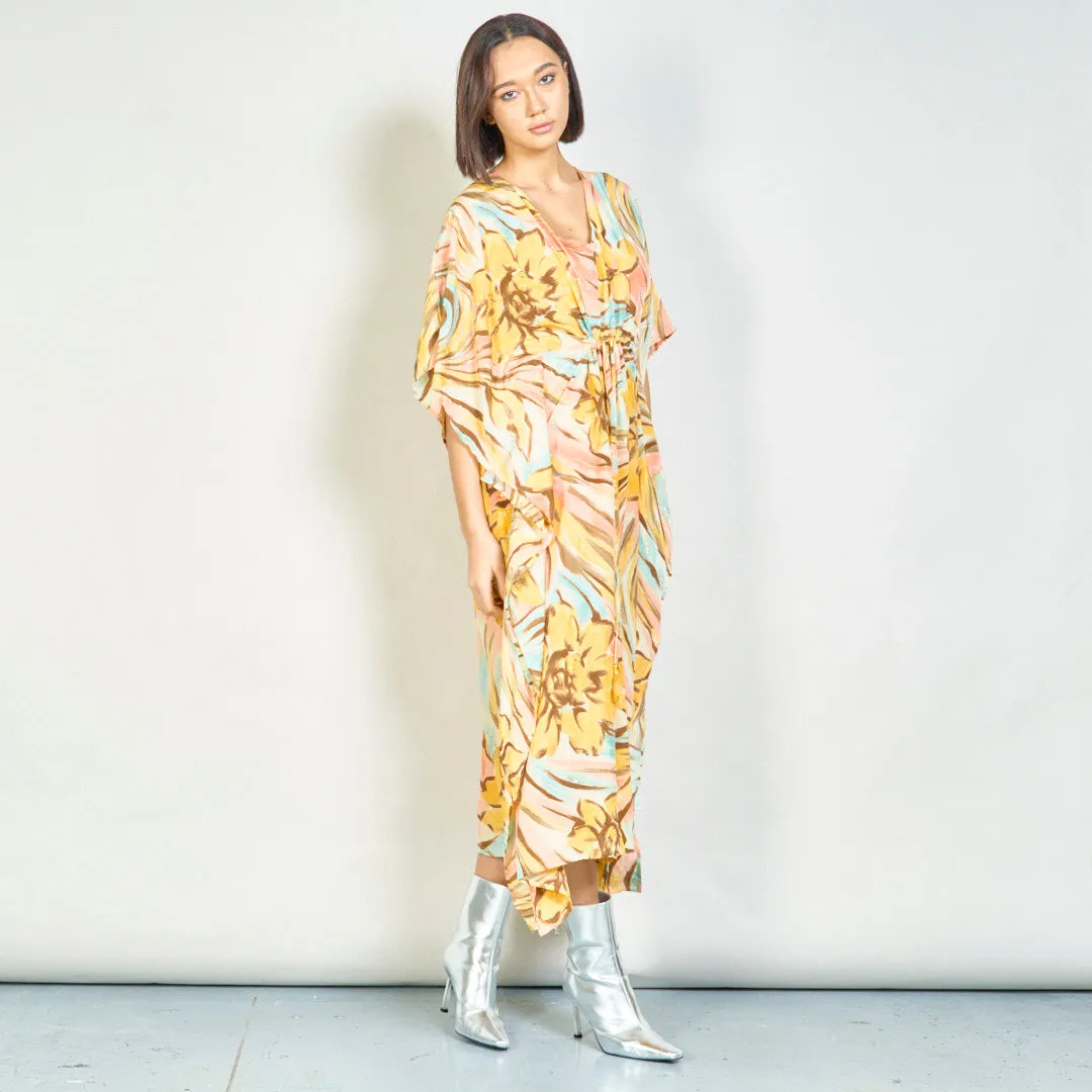 Floral print kaftan maxi dress wholesale