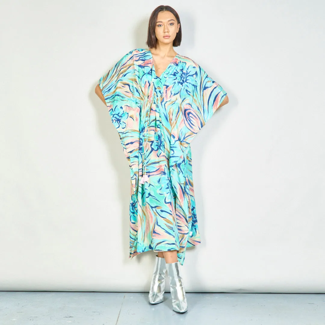 Floral print kaftan maxi dress wholesale