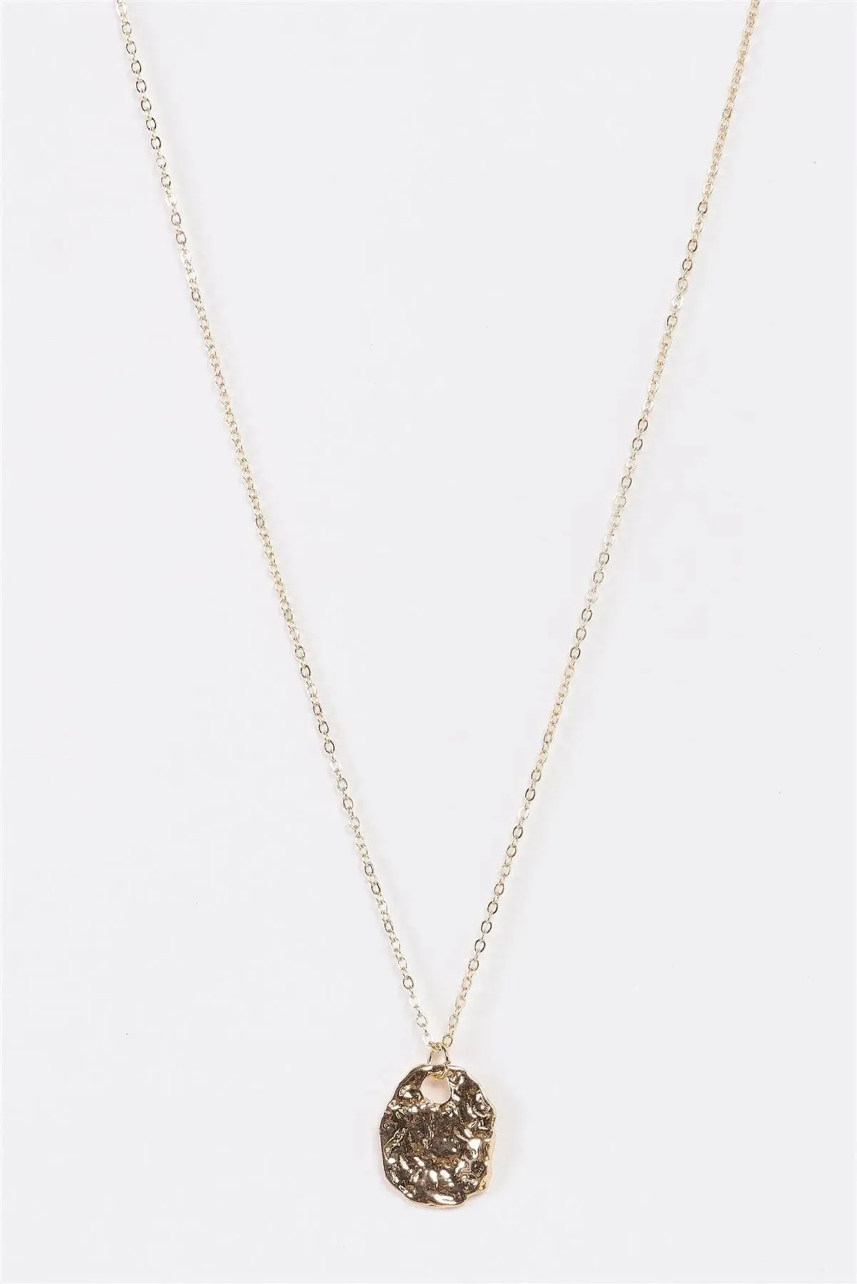 Gold Irregular Vintage Geometry Pendant Necklace