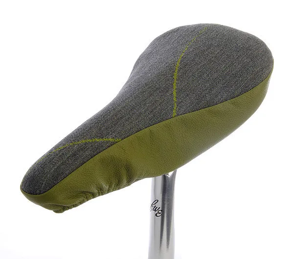 Greenwich Park Saddle Cover - Charcoal & Moss Green