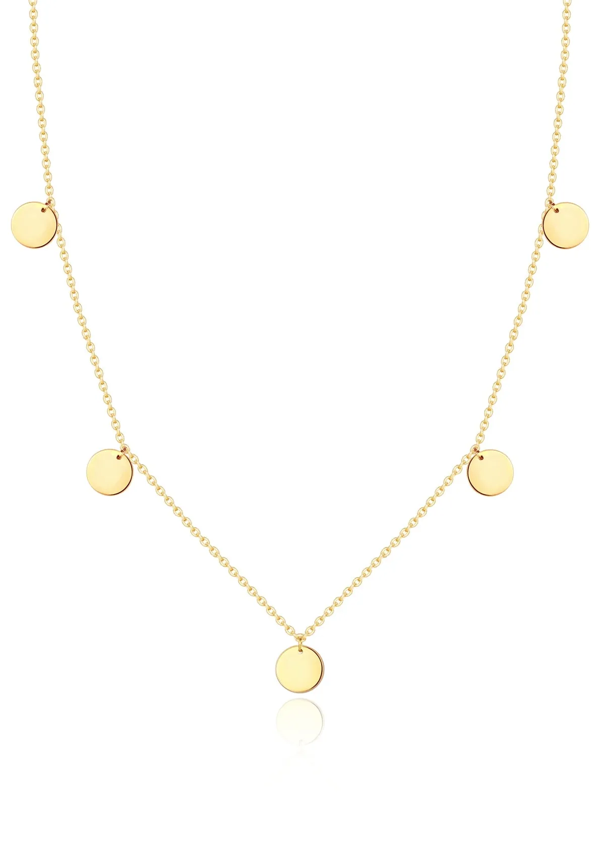 Happiness Circle Necklace Gold
