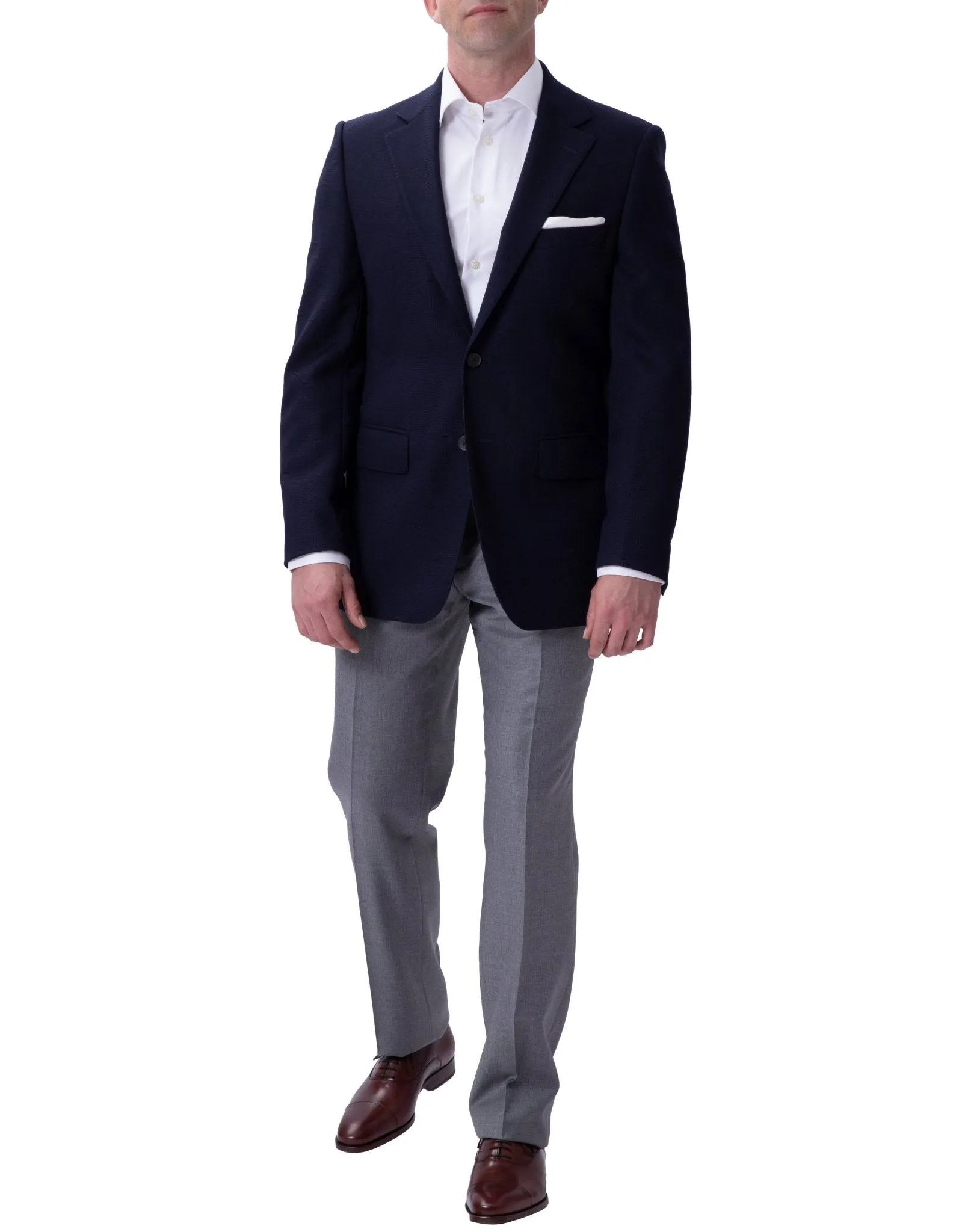 HENRY SARTORIAL London High Twist Travel Blazer INDIGO LG