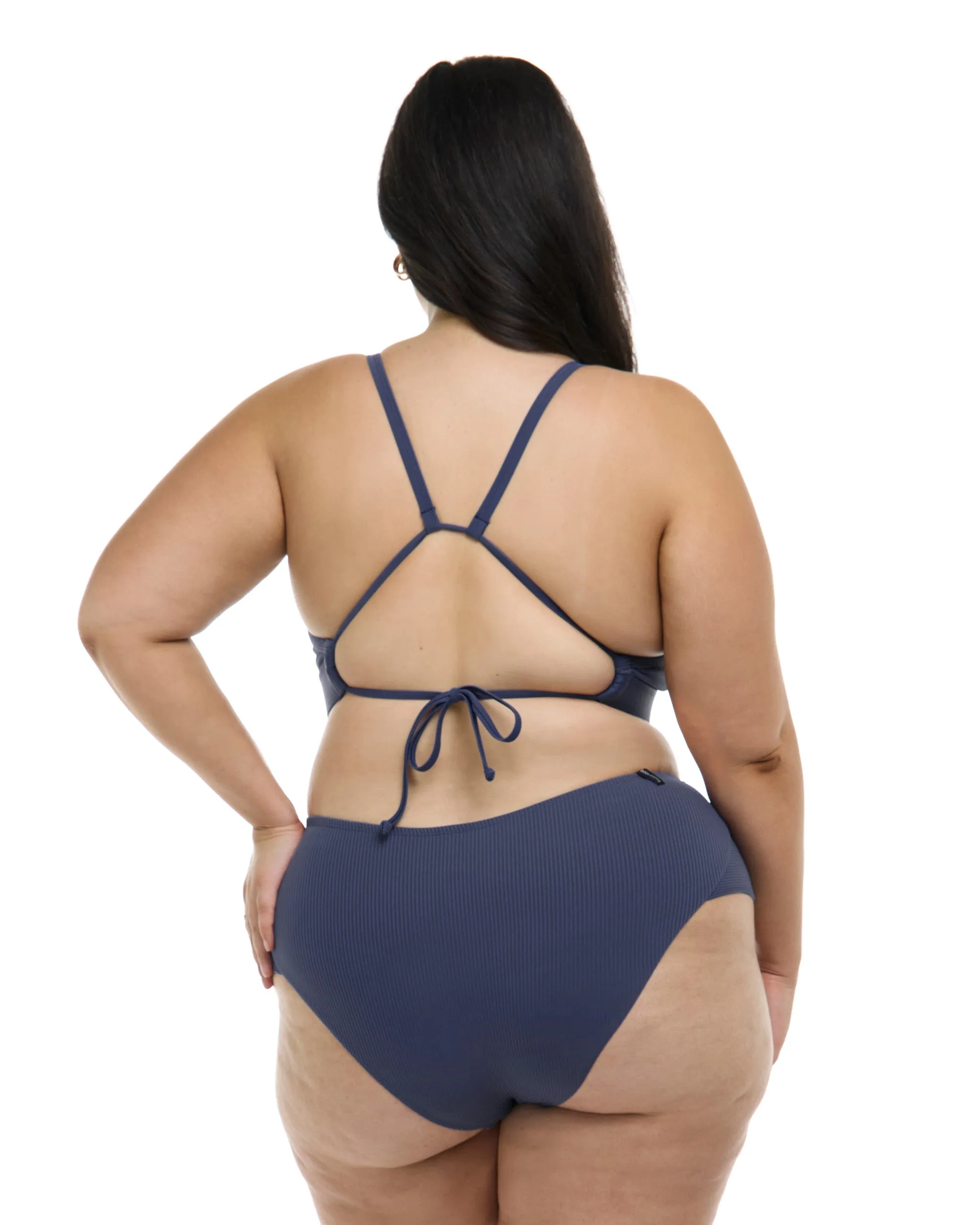 Ibiza Drew Plus Size Fixed Triangle Bikini Top - Dusk