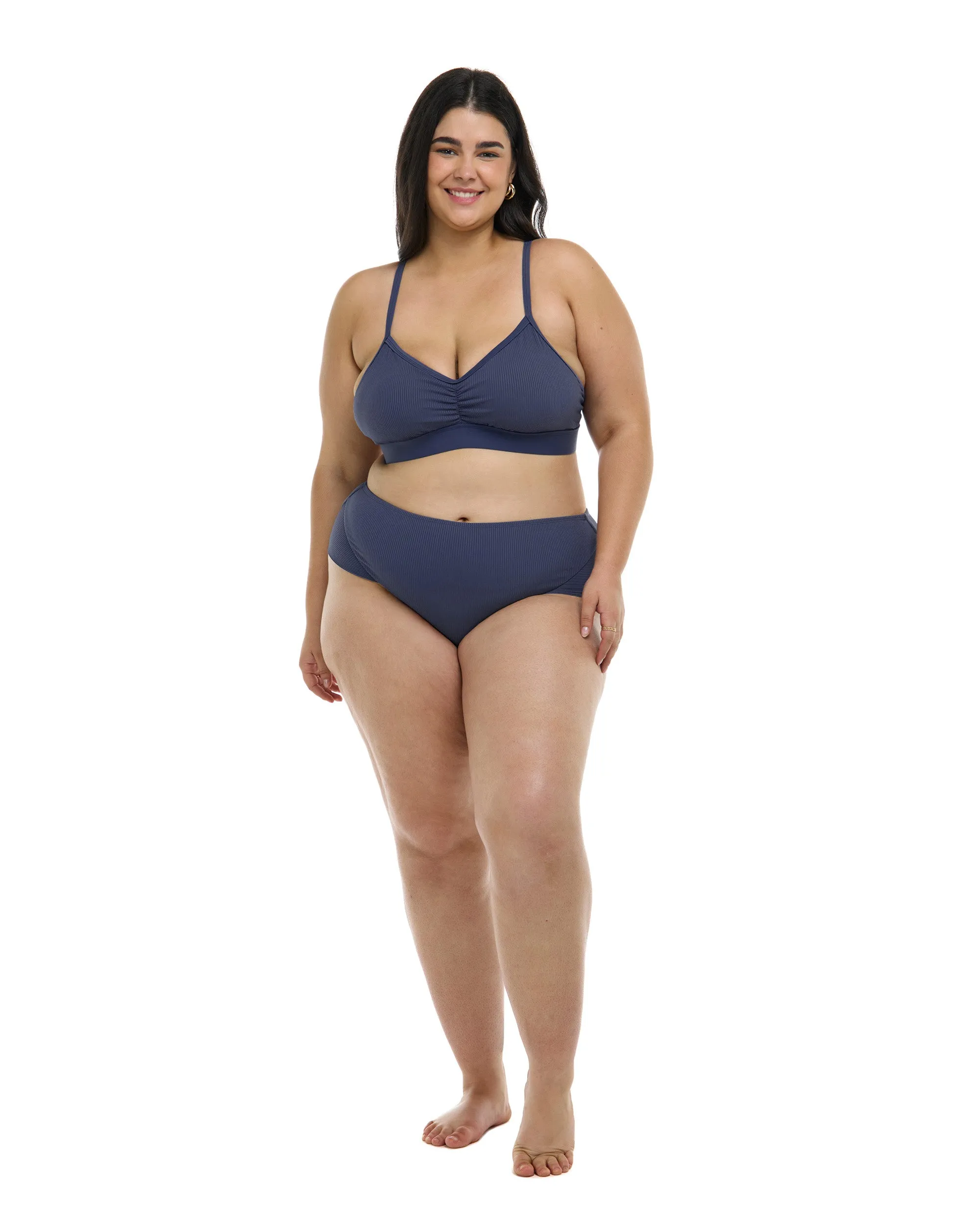 Ibiza Drew Plus Size Fixed Triangle Bikini Top - Dusk