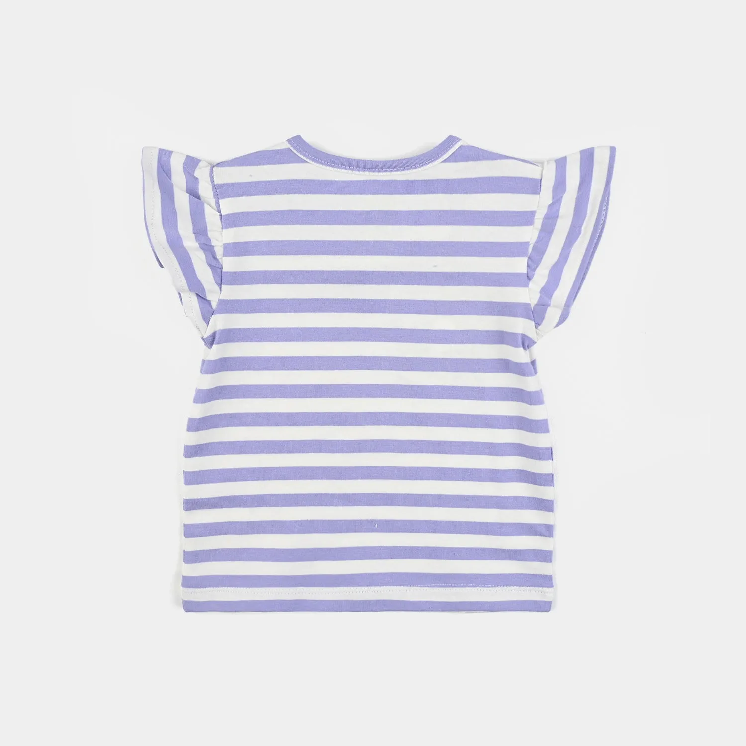 Infant Girls Yarn Dyed T-Shirt LOVE EVERY DAY-Lit.Navy