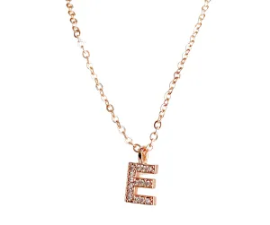 Initial Pendant Necklace - Rose Gold