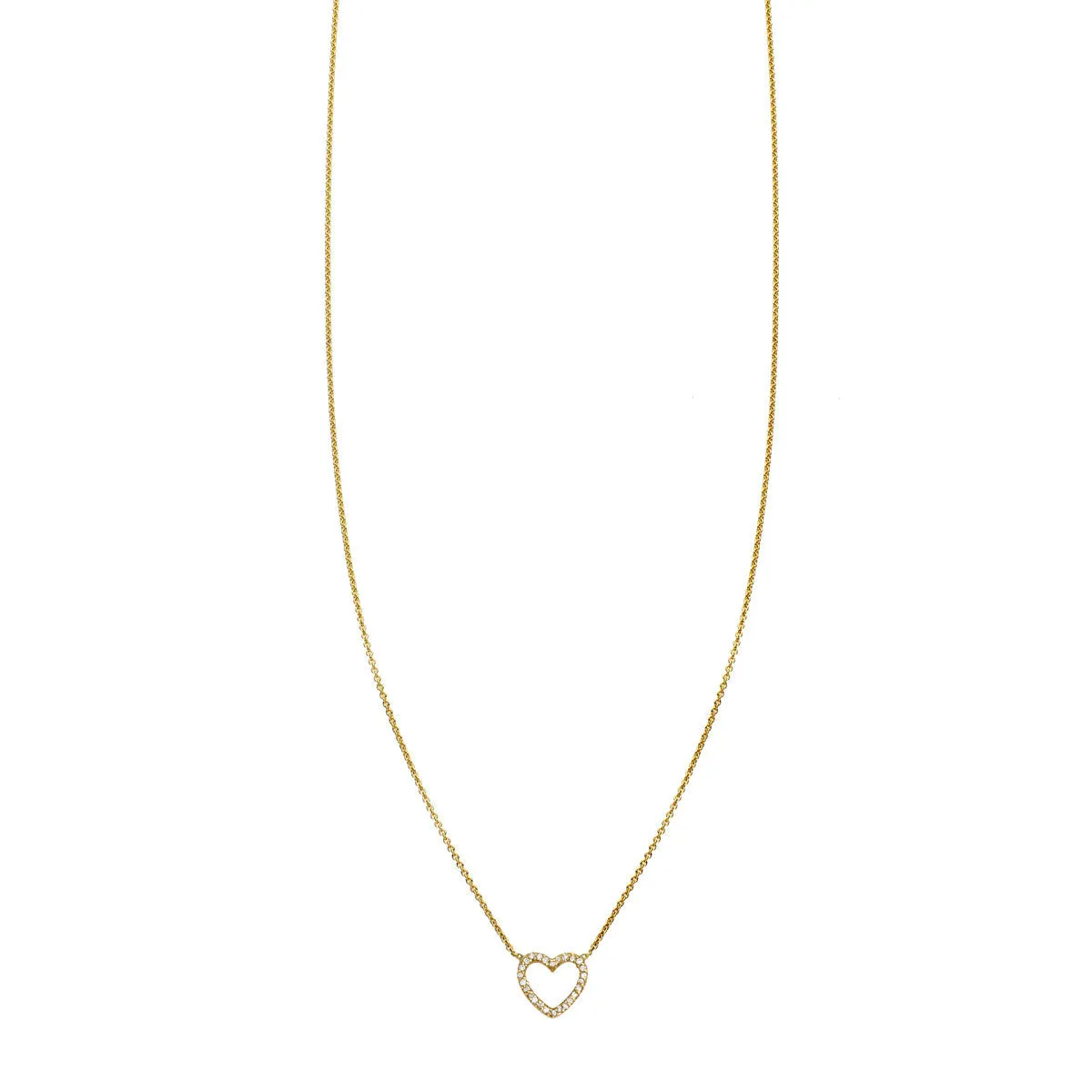 Keep Your Heart Open Diamond Charm Necklace