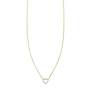 Keep Your Heart Open Diamond Charm Necklace