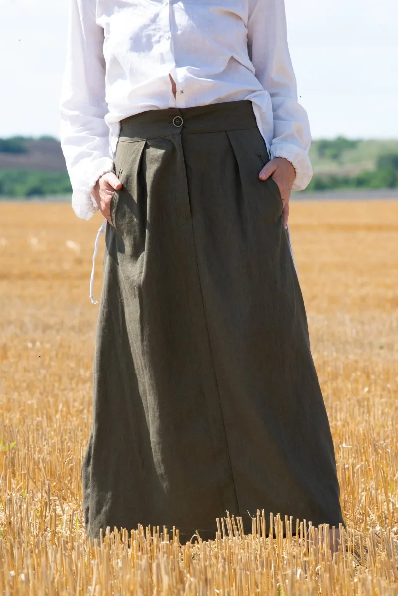 Linen Long Boho Skirt RACHEL