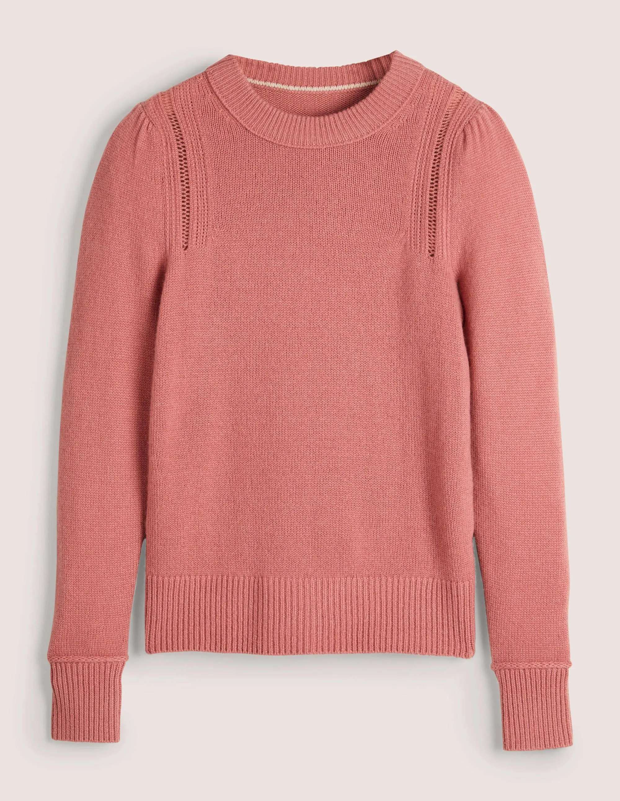 Lofty Cashmere Jumper-Dusty Red Melange