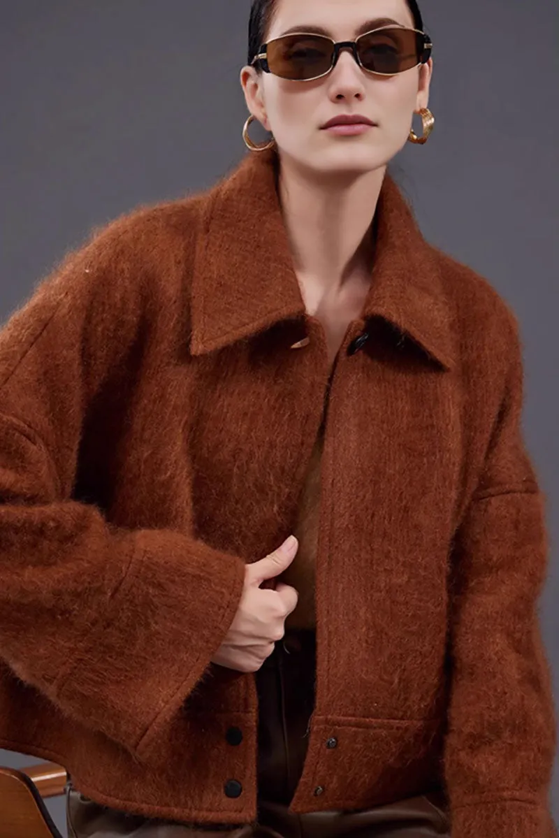 Luxe 100 Cashmere Boxy Cropped Jacket